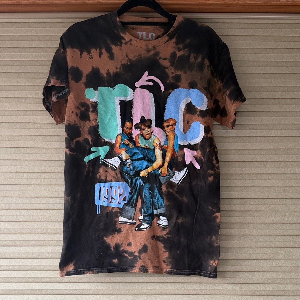 TLC Brown Tie-Dye Graphic Tee